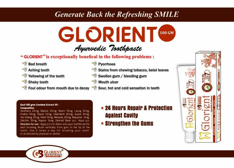 Ayurvedic Toothpaste Visual AID - Glorient Bioceuticals