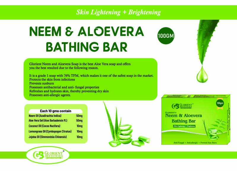 Neem & Aloevera Bathing Bar Visual AID - Glorient Bioceuticals